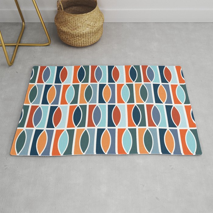 Colorful Mid Century design Rug Gallery Image 1