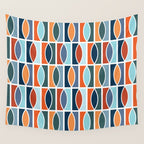 Colorful Mid Century design Wall Tapestry Gallery Image 4