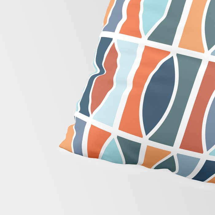 Colorful Mid Century design Pillow Sham Gallery Image 4