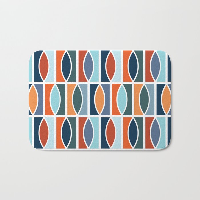 Colorful Mid Century design Bath Mat Gallery Image 1