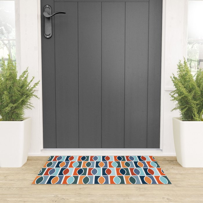 Colorful Mid Century design Welcome Mat Gallery Image 3