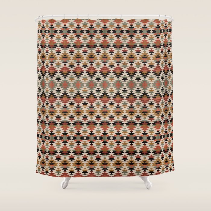 Southwestern Boho Prints Shower Curtain Gallery Image 1