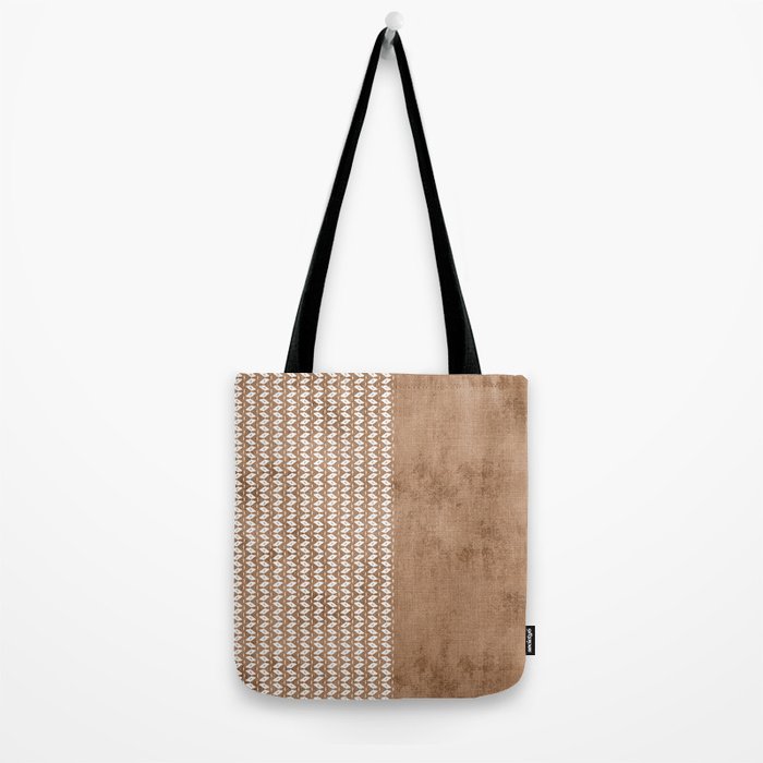 Two Toned Tan Texture Tote Bag Gallery Image 2