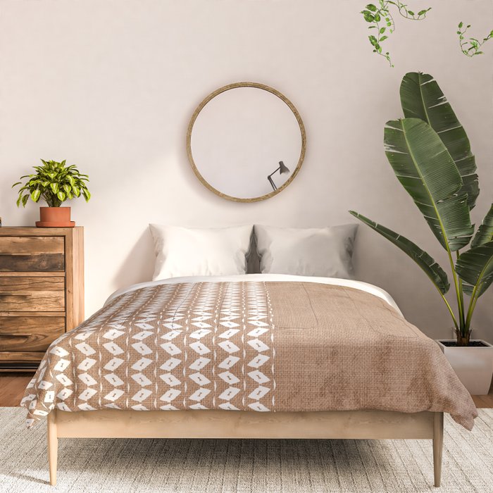 Two Toned Tan Texture Comforter Gallery Image 3