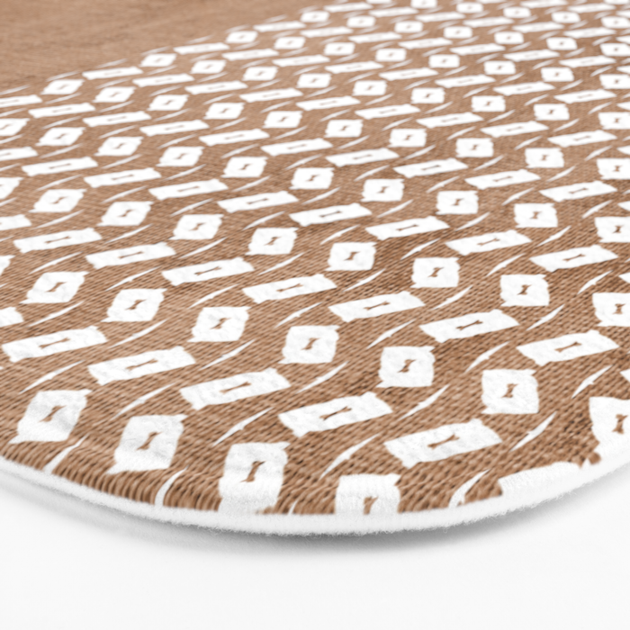Two Toned Tan Texture Bath Mat Gallery Image 3