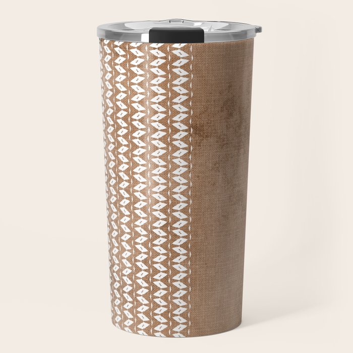 Two Toned Tan Texture Travel Mug Gallery Image 1