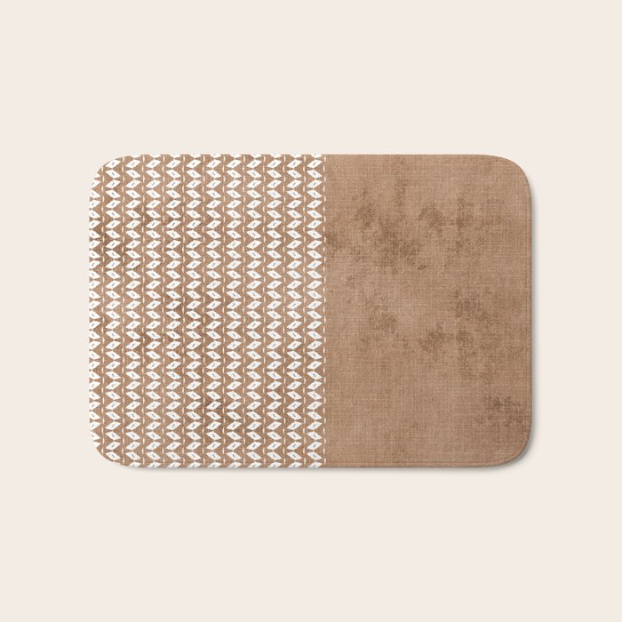 Two Toned Tan Texture Bath Mat Gallery Image 1