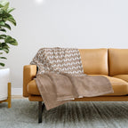 Two Toned Tan Texture Throw Blanket Gallery Image 1