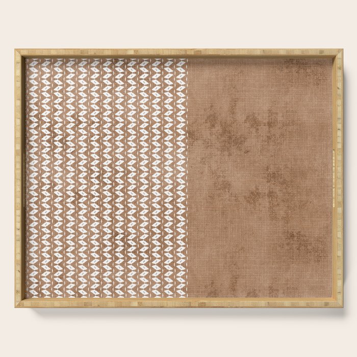 Two Toned Tan Texture Serving Tray Gallery Image 1
