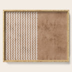 Two Toned Tan Texture Serving Tray Gallery Image 1