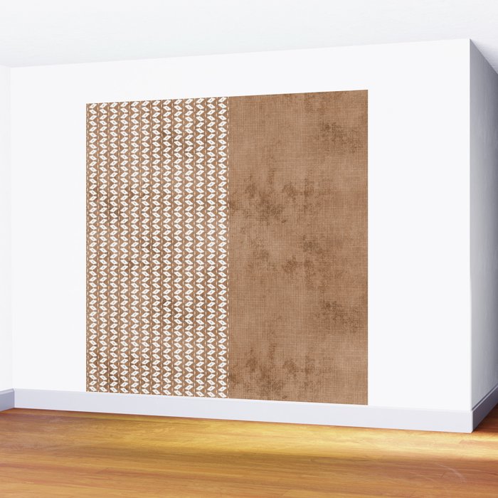 Two Toned Tan Texture Wall Mural Gallery Image 2