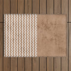 Two Toned Tan Texture Outdoor Rug Gallery Image 1