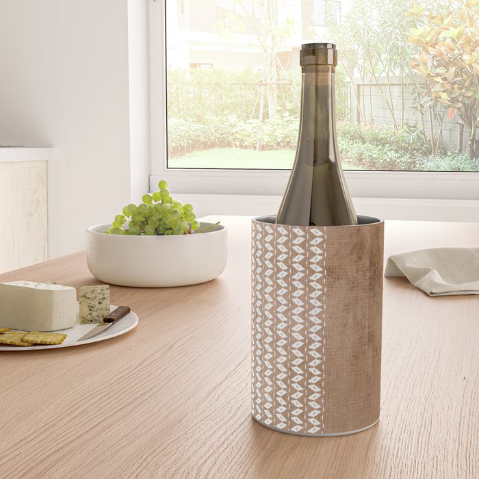 Two Toned Tan Texture Wine Chiller Gallery Image 4