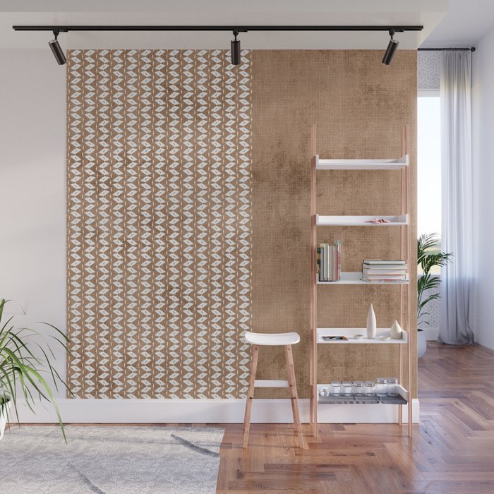Two Toned Tan Texture Wall Mural Gallery Image 1