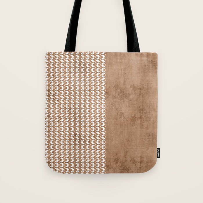 Two Toned Tan Texture Tote Bag Gallery Image 1