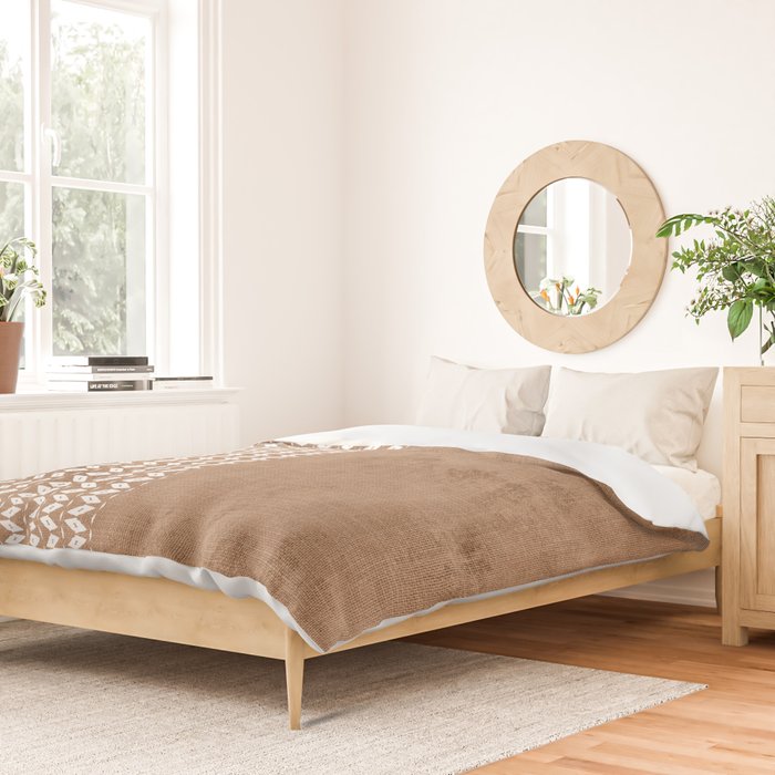 Two Toned Tan Texture Duvet Cover Gallery Image 2