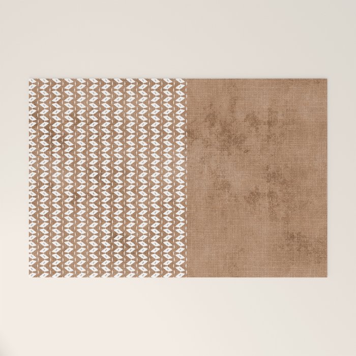 Two Toned Tan Texture Welcome Mat Gallery Image 1