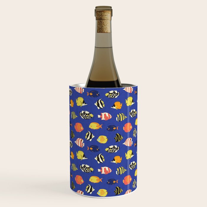 Exotic School Of Reef Fish Wine Chiller Gallery Image 3