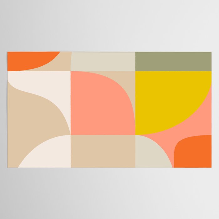 Shapes abstract pastel II Tablecloth Gallery Image 2