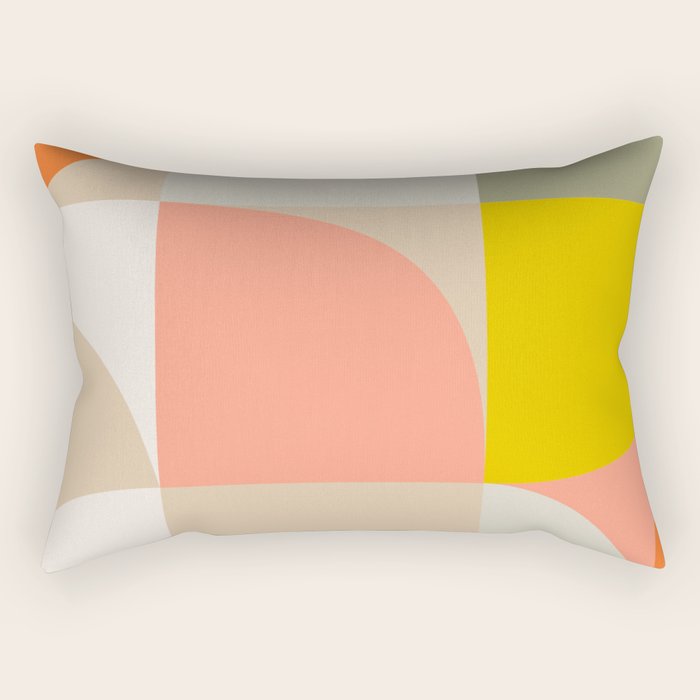 Shapes abstract pastel II Rectangular Pillow Gallery Image 2