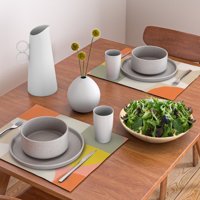 Shapes abstract pastel II Placemat Gallery Image 2