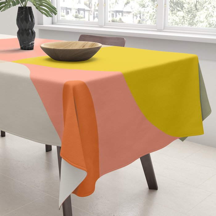 Shapes abstract pastel II Tablecloth Gallery Image 3