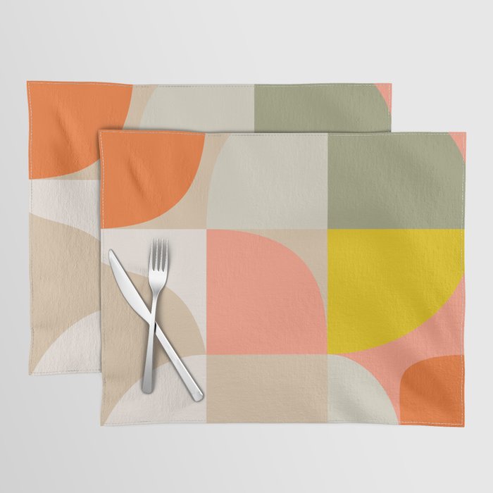 Shapes abstract pastel II Placemat Gallery Image 1
