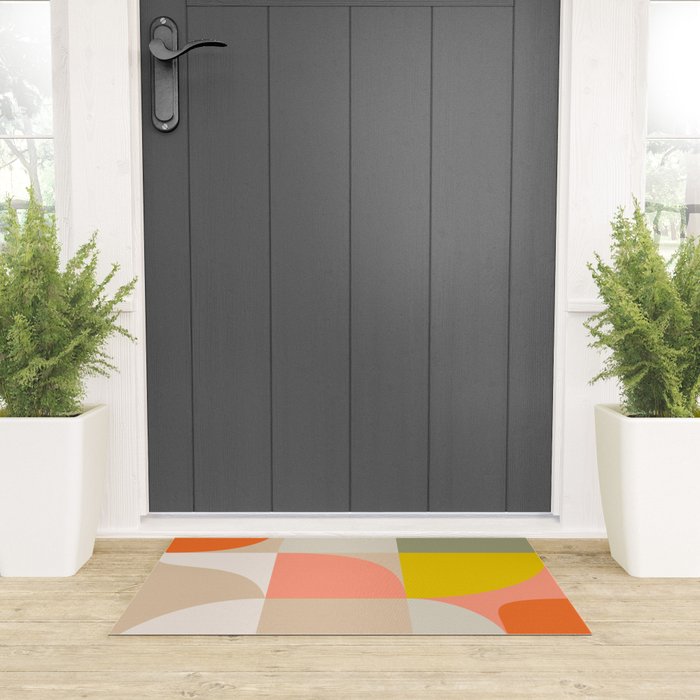 Shapes abstract pastel II Welcome Mat Gallery Image 3