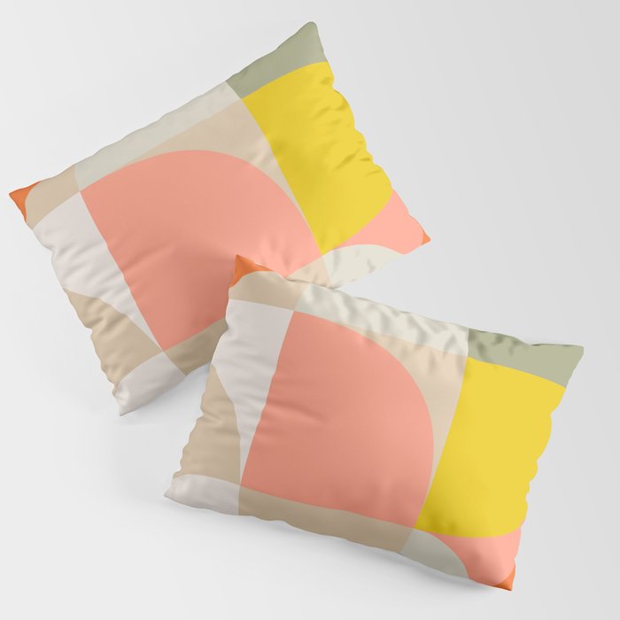 Shapes abstract pastel II Pillow Sham Gallery Image 1