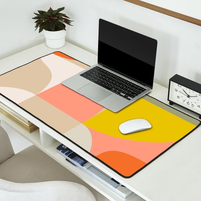 Shapes abstract pastel II Desk Mat Gallery Image 2