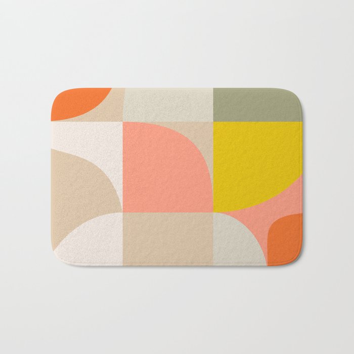 Shapes abstract pastel II Bath Mat Gallery Image 1