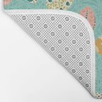 Floral Easter Eggs - Aqua Bath Mat Gallery Image 2
