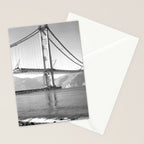 Construction of the Golden Gate Bridge, 1935, San Francisco Bay black and white photograph Stationery Card Gallery Image 2