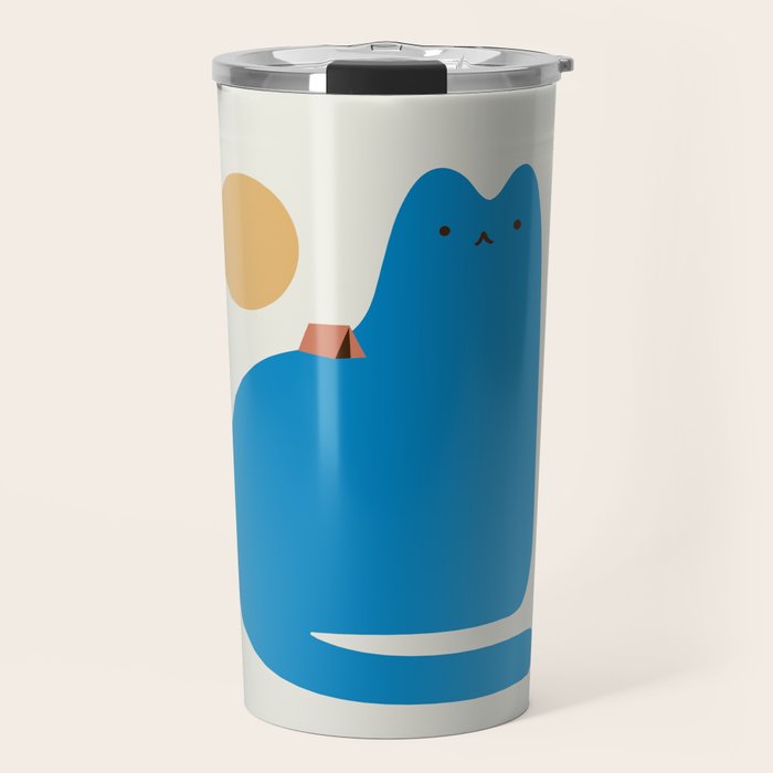 Cat Landscape 118B: Purrfect Campsite B Travel Mug Gallery Image 1