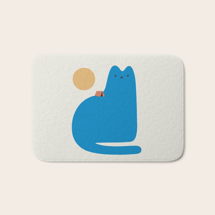 Cat Landscape 118B: Purrfect Campsite B Bath Mat Gallery Image 1