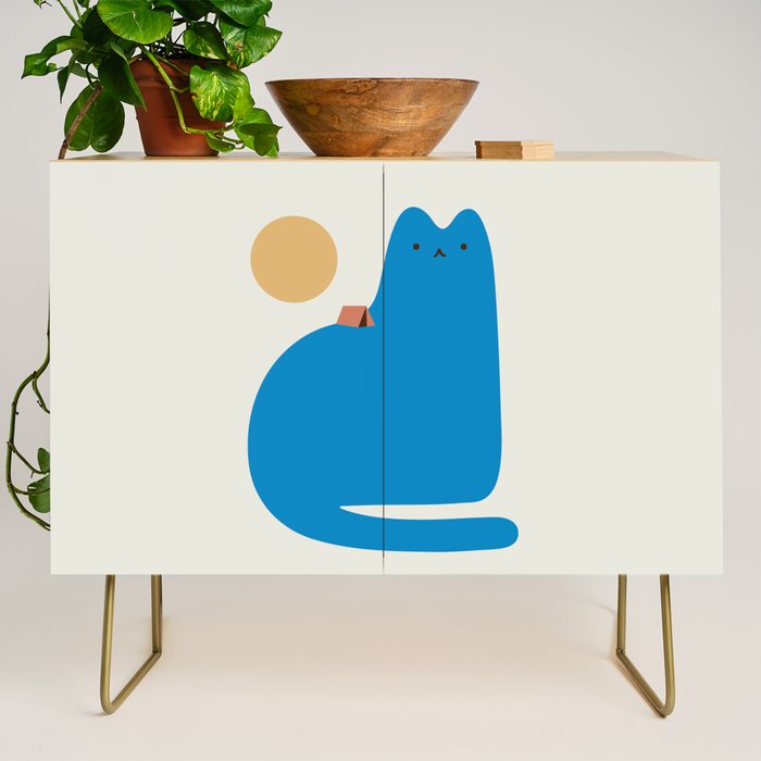 Cat Landscape 118B: Purrfect Campsite B Credenza Gallery Image 1