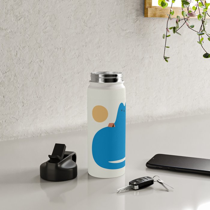 Cat Landscape 118B: Purrfect Campsite B Water Bottle Gallery Image 4