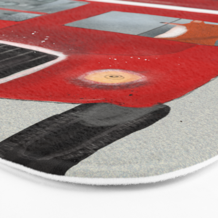 the little big red bus Bath Mat Gallery Image 3
