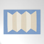Geometric Vase - White Ivory on Light Blue Welcome Mat Gallery Image 1