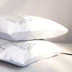 Small Wildflowers Minimalist Line Art Pillow Sham Gallery Image 3