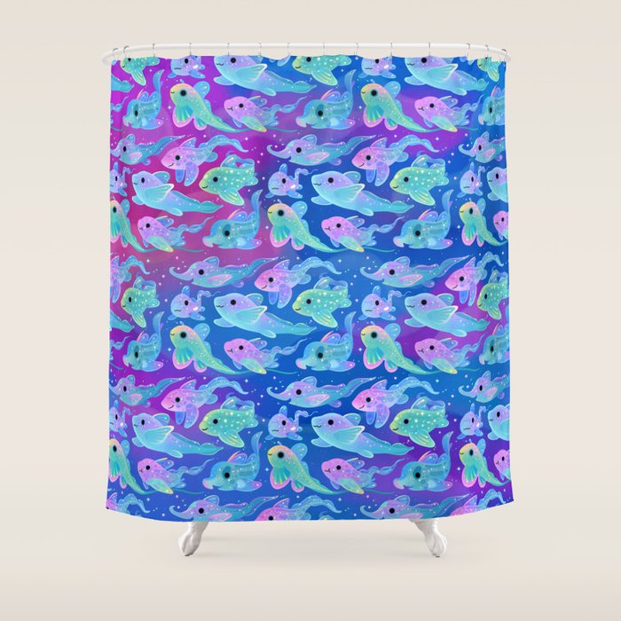 Chimaera (Ghost sharks) Shower Curtain Gallery Image 1