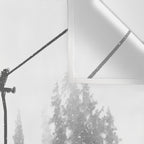 Chairlift Abyss // Black and White Chair Lift Ride to the Top Colorado Mountain Artwork Wall Tapestry Gallery Image 3