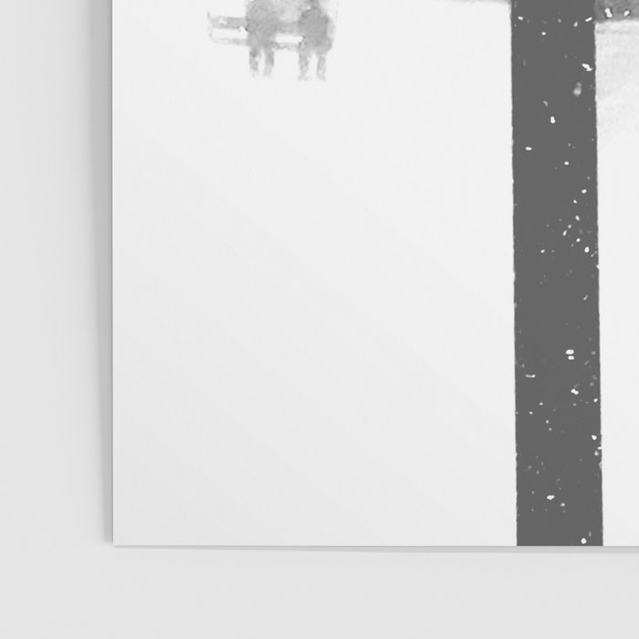 Chairlift Abyss // Black and White Chair Lift Ride to the Top Colorado Mountain Artwork Poster Gallery Image 3