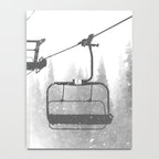 Chairlift Abyss // Black and White Chair Lift Ride to the Top Colorado Mountain Artwork Notebook Gallery Image 4