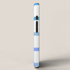 Retro Tonal Pastel Blue Coastal Check Pattern iPhone Case Gallery Image 2