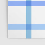 Retro Tonal Pastel Blue Coastal Check Pattern Poster Gallery Image 3