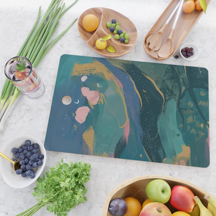 "You Are Worthy" Midnight Background Cutting Board Gallery Image 2