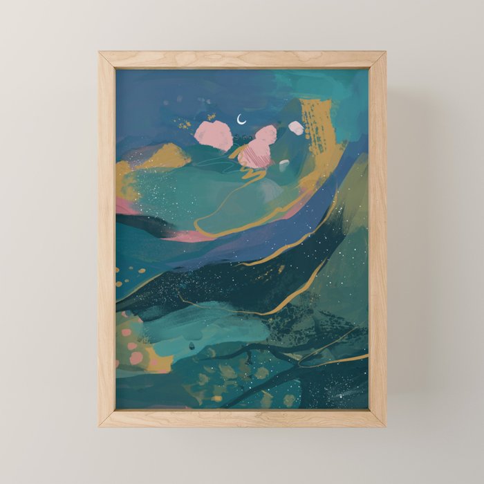 "You Are Worthy" Midnight Background Mini Art Print Gallery Image 1