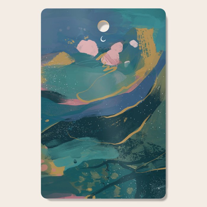 "You Are Worthy" Midnight Background Cutting Board Gallery Image 1