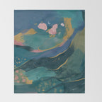 "You Are Worthy" Midnight Background Throw Blanket Gallery Image 2